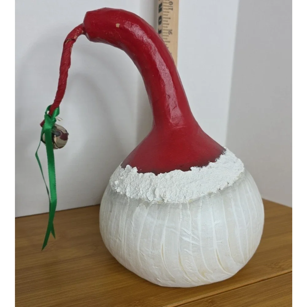 Gourd Shape Santa Claus Hand Painted Folk Art Christmas Paper Mache‎ 10